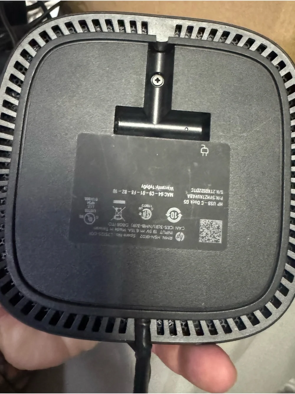 HP USB-C Dock G5 Docking Station missing power cord